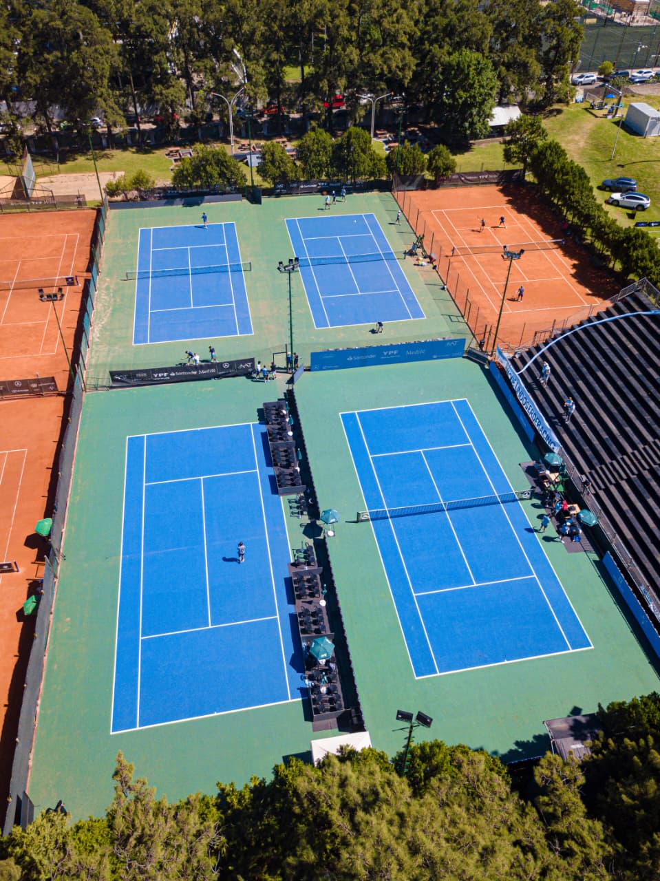 Aerial view of Tennismax clay courts